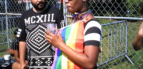  Thick Ebony Breasts at Pride 2016!